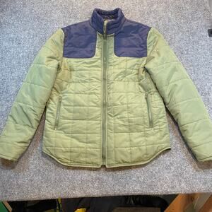 Nomad Men's Size XL Green Blue Quilted Full Zip Jacket Coat Outdoor Gorpcore